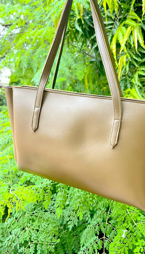 Liora Olive Green Tote Bag